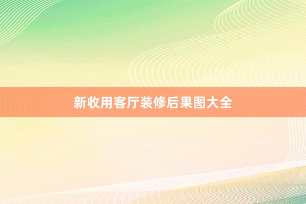 新收用客厅装修后果图大全